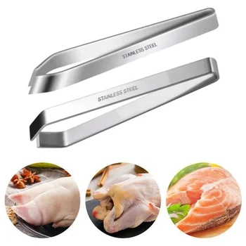 1pcs 430 Stainless Steel Fish Bone Tweezers 1