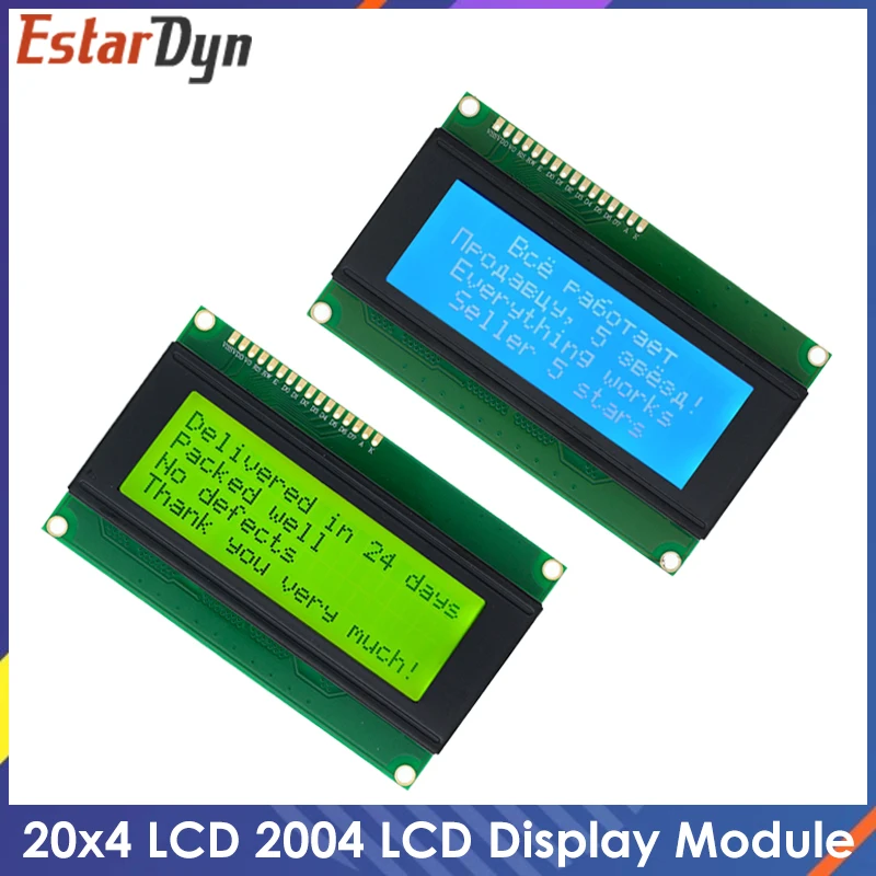 LCD2004  LCD Display Monitor 2004 20X4 5V Character Blue Backlight Screen LCD2004  LED Blue/Yellow green for arduino LCD display ws2812b diy ambient pc dream screen addressable led strip computer monitor backlight sp616e usb bluetooth