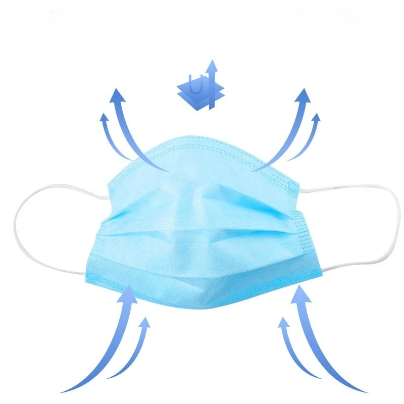 Masque de protection poussière chantier 50 pièces jetable charbon actif 4 couches, porté par un ouvrier sur chantier
