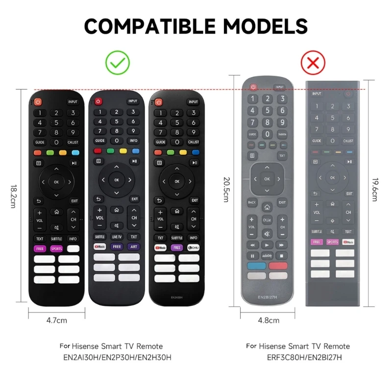 

TV Remote Control Cover Silicone Pouch for Hisense EN2P30H TV Silicone Protective Controller Sleeves Accessorie