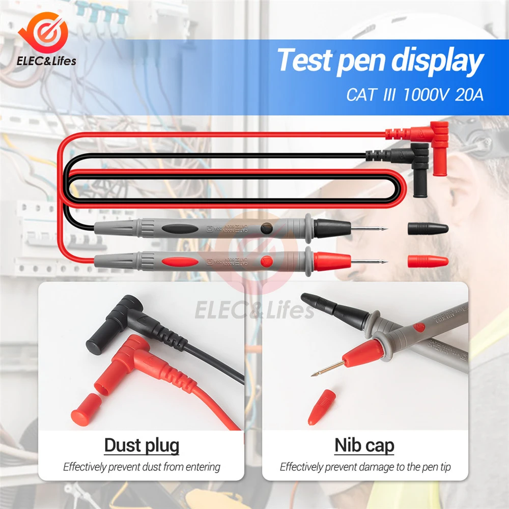 ST184 Digital Clamp Multimeter Meter 6000 Counts Professional True RMS AC/DC Voltage Current Tester Hz Capacitance Ohm