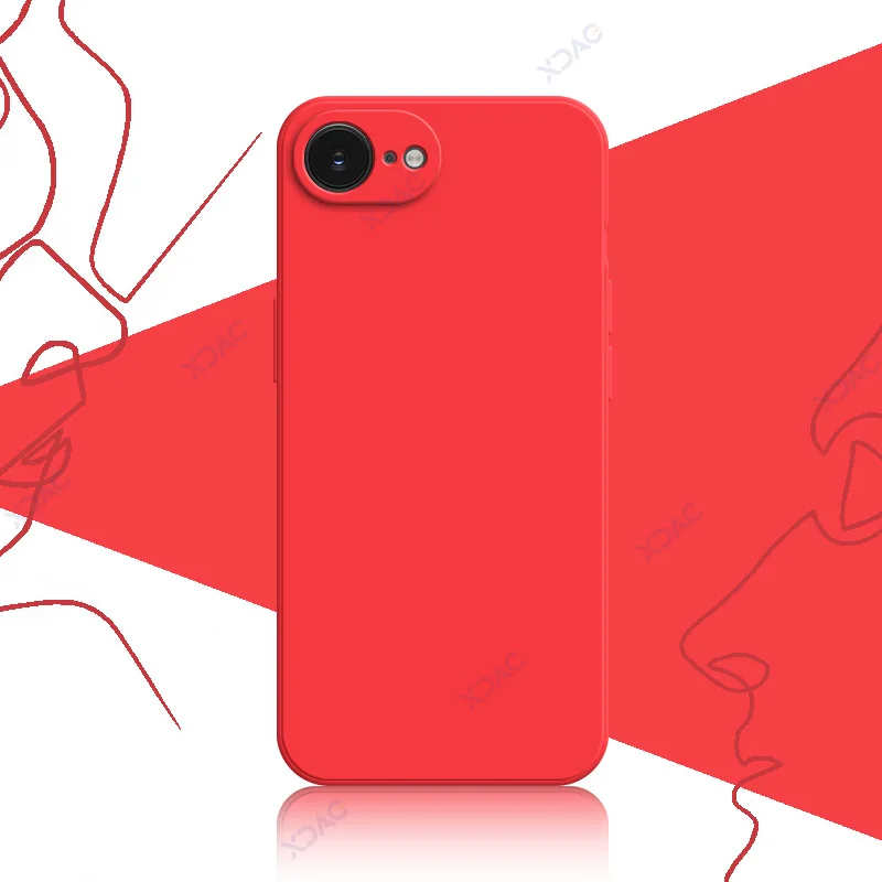 Premium 360° Soft Luxury Silicone Back Cover - Waterproof Square Design