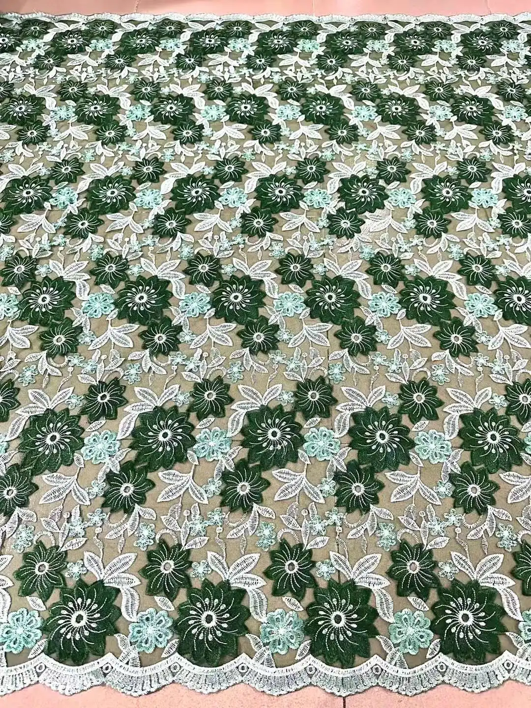 5Yards Latest Best Quality Delicate Austria Very Soft Embroidered Tulle lace Fabric For Party Evening Dress U_GE5838