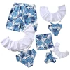 Family Matching Outfits Summer Breezy Palm Leaf Family Matching Swimsuit Swimwear Mother and Daughter Kids Family Look Swimming 2