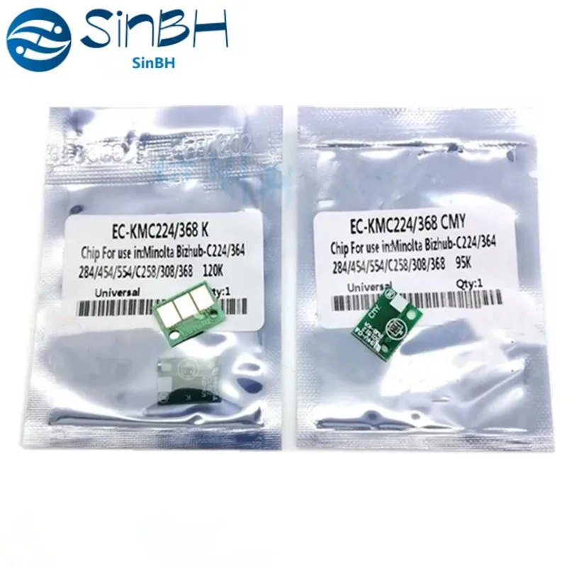 Cartucho Chip Tn324k Toner Chip Tn324 Tn324 Toner Cartucho Redefinir Chip para Konica Minolta Bizhub C258 C308 C368 40 Peças 120k 95k - Imagem 3