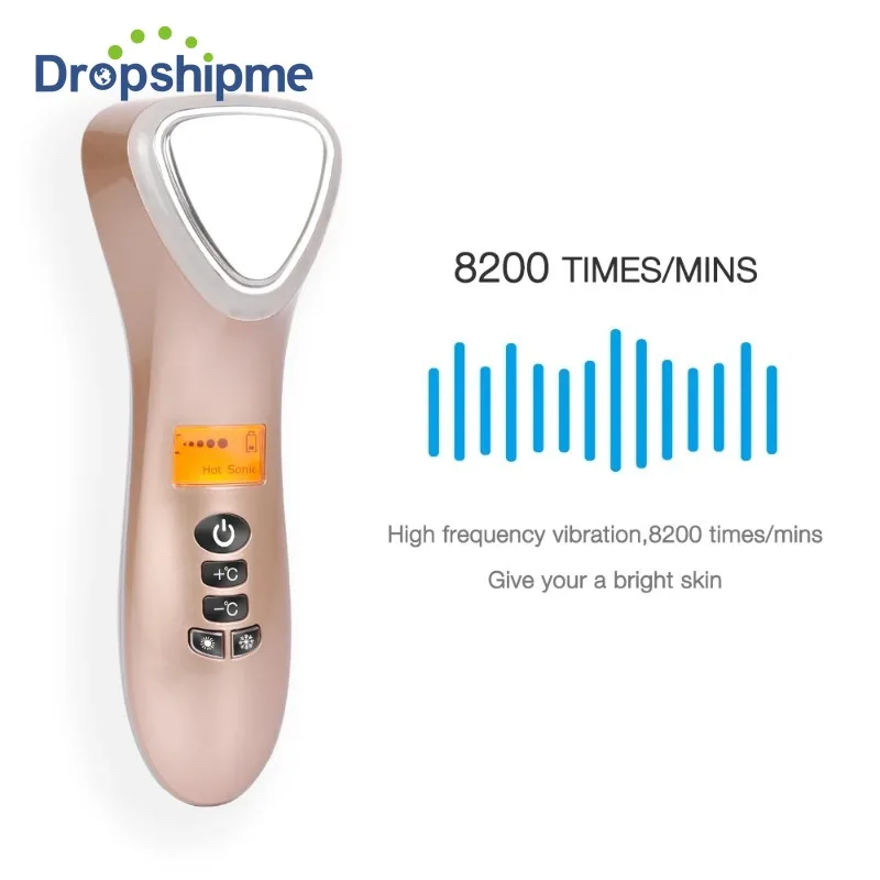 Cryotherapy Cooling Heating Vibration Massager Home Ice Compress Skin Cooler Hot Cold Hammer Skin Calming Eye Bags Edema Remover