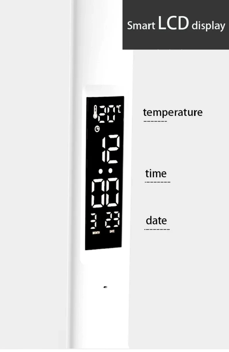 Description Picture 4 of itemLED Table Lamp New Touch Switch Foldable Dimming with Alarm Clock Temperature Function USB Rechargeable Bedroom Study Desk Lamp