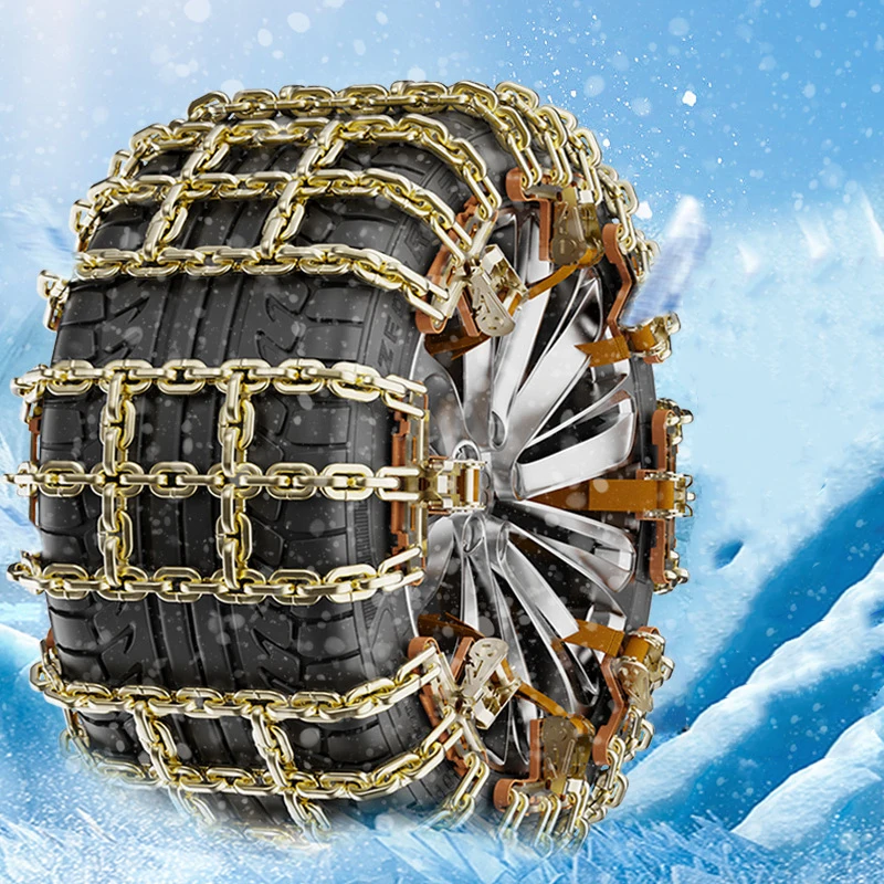 Car Tire Snow Chains Auto Tire Anti-skid Chain Snow Mud Sand Metal Anti-skid Chain 195-265mmm For Car Tires Chains