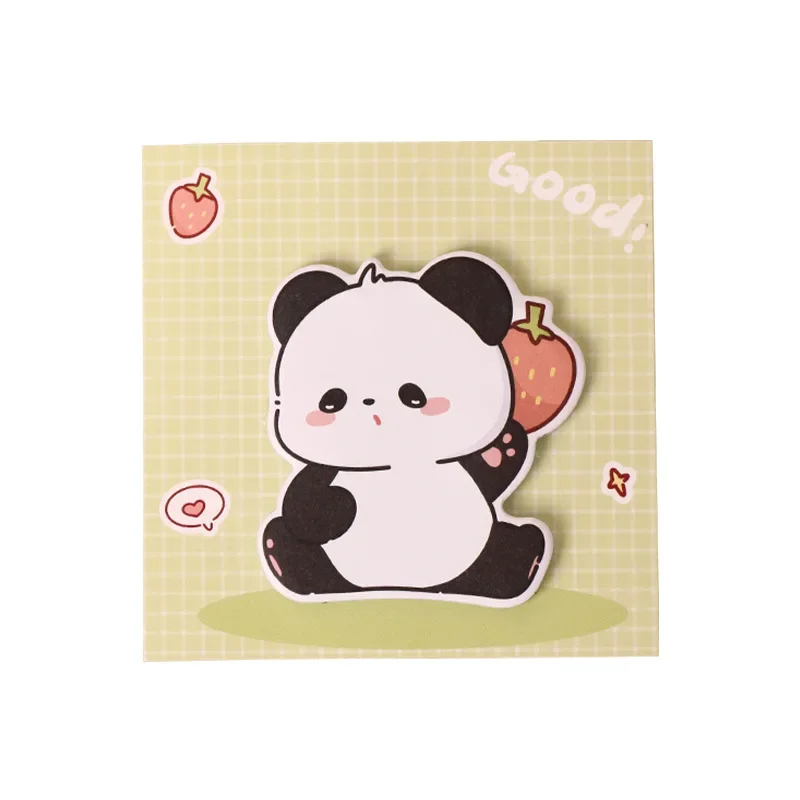 4Pcs/Set Kawaii Cartoon Animal Memo Pad Cute Panda Bear Dog Rabbit Sticky Note Student Office Stationery Self-Adhesive Notes 6