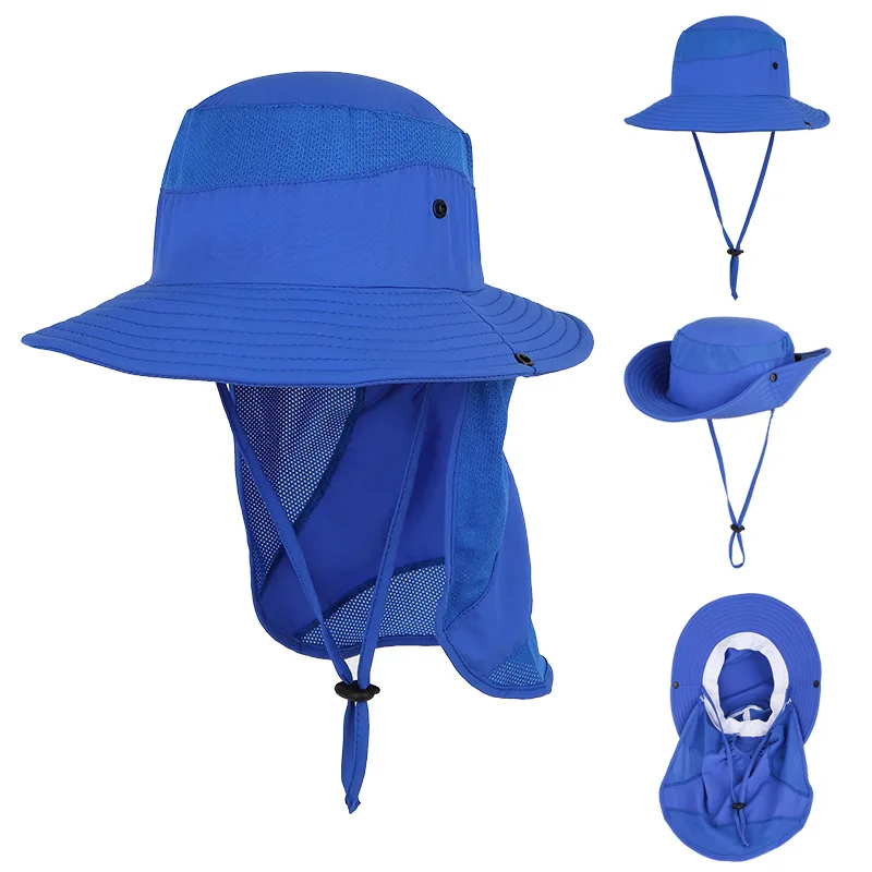 3-12 Years Old Boys Girls Bucket Cap with Neck Flap UPF 50+ Sun Hat with Kids Safari Play Hat