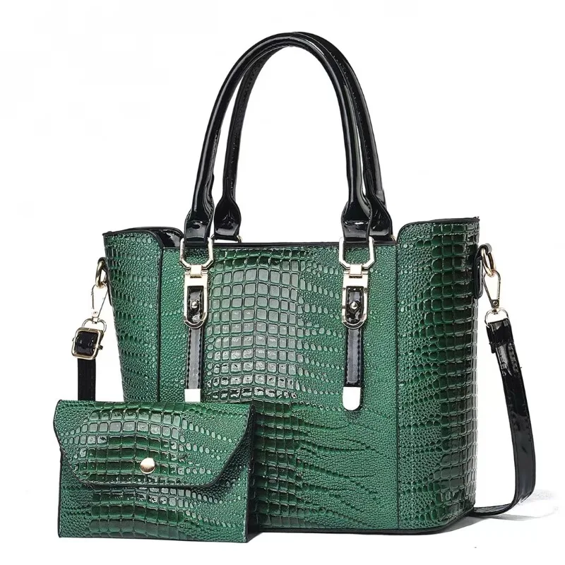 

Crocodile Pattern PU Light Luxury Single Shoulder Composite Bag Versatile Large Capacity Handbag Multifunctional Fashion Satchel