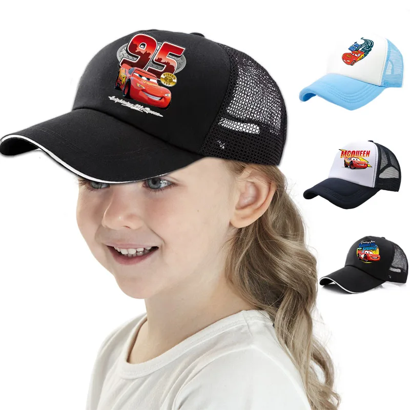 Cars Pixar Lightning McQueen Children's Kid Baseball Cap for Girl Boy Hats Sunscreen Baby Hat Disney Baseball Cap Summer Sun Hat