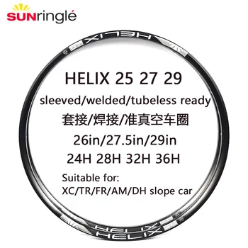 Sunringle Rim HELIX TR25 TR27 TR29 26 27.5 29 pollici MTB Della Bicicletta Mountain Bike Circle TUBELESS READY Per XC AM FR