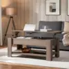 Lift Top Coffee Table with Hidden Compartment and Storage Shelf, Rising Tabletop Dining Table for Living Room Reception Room 3