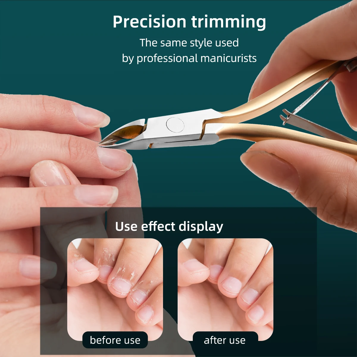 Description Picture 5 of itemGold Dead Skin Scissors Nail Salon Special Exfoliating Dead Skin Pliers Stainless Steel Nail Clipper Barb Scissors
