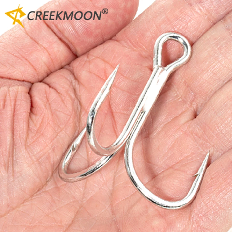 Keeshine 4X Strong Treble Hooks #3/0 | High Carbon Steel, Barbed & Corrosion-Resistant | Pack Of 10 For Big Game Fishing - View #5