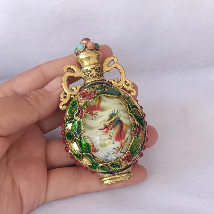 

Nightglow Snuff Bottle Folk Specialty Crafts Nose mascara sexy feminina rhinestone mask jewelry