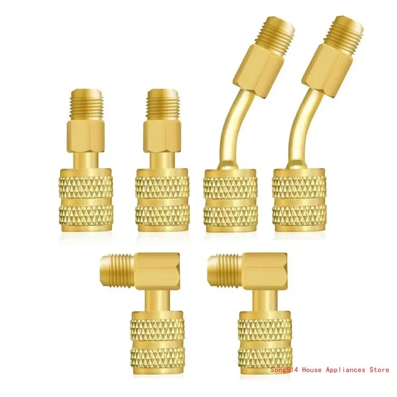 

Полный набор адаптеров R410A Инструмент для ремонта Прямые адаптеры Инструмент для кондиционера 95AC