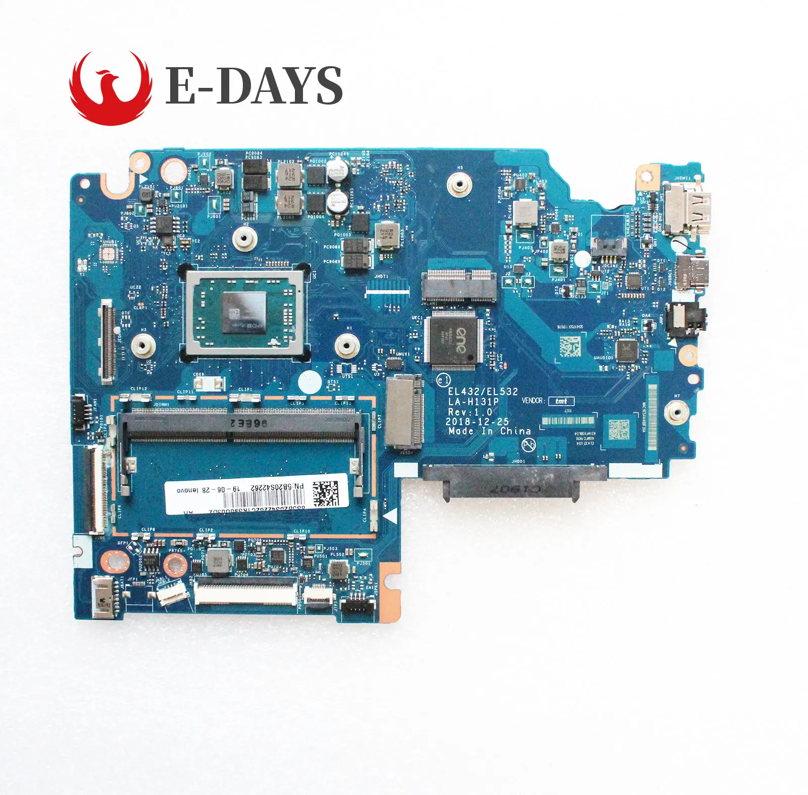 

LA-H131P For Lenovo Ideapad S340-14API S340-15API Laptop Motherboard With R3-3200 R5-3500 R7 CPU 4GB-RAM 5B20S42262 5B20S42249