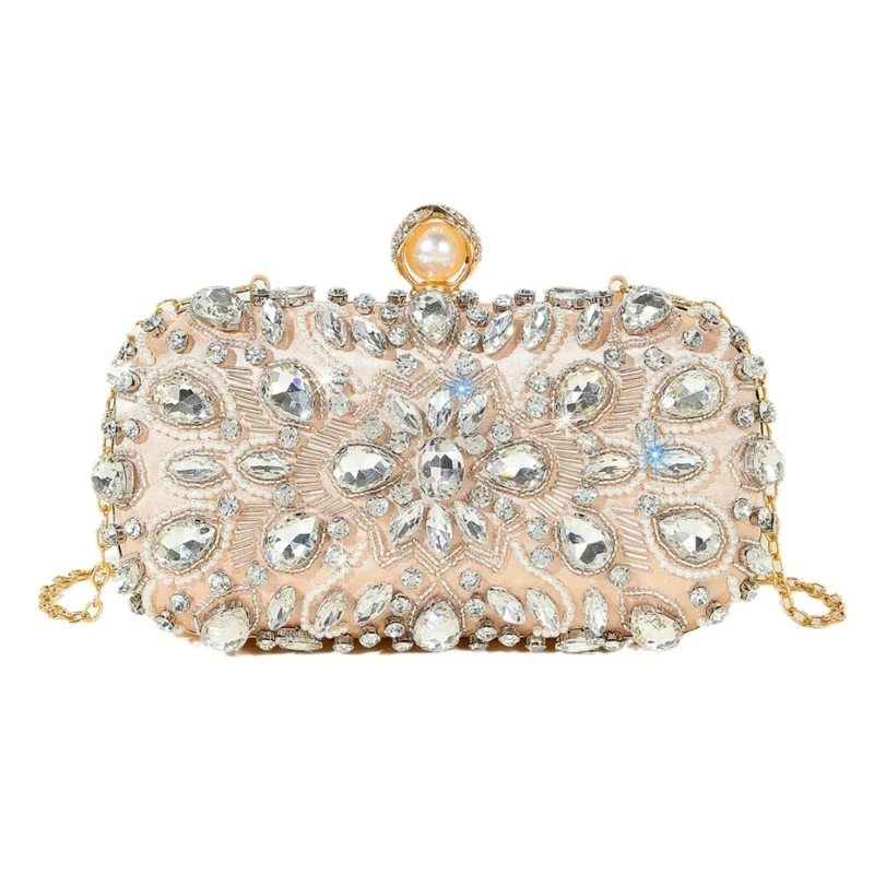 

Luxurious Beaded Evening Bag Handbag Cluth Purse for Formal Party Prom Wedding