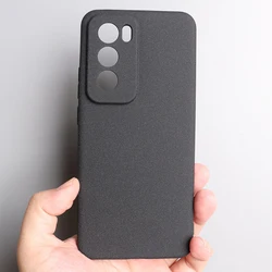 Enhanced Sand Matte Silicone Shockproof Phone Case with Full Camera Protection for Hot 50i (Black)