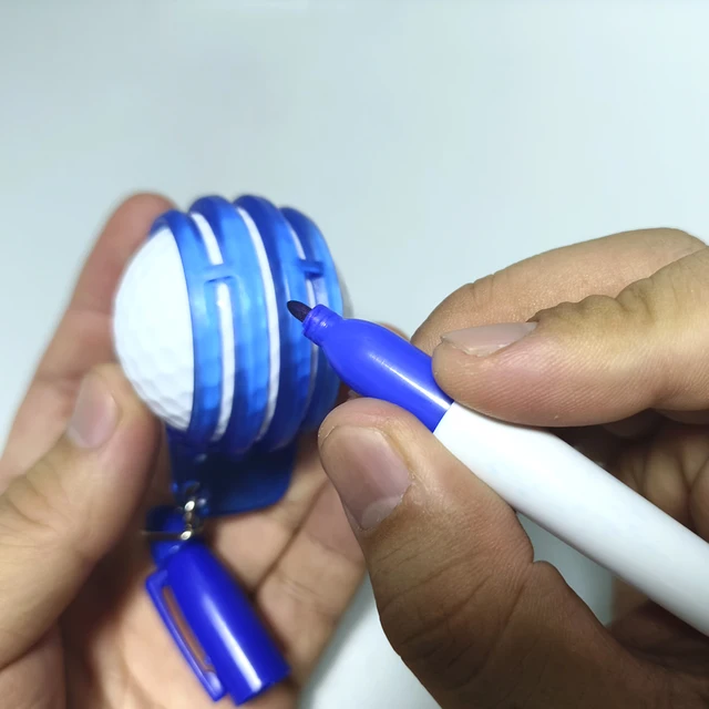 1 세트 360 도 골프 볼 라이너 마크 클립 펜 골프 볼 마커 라인 서랍 보조 스포츠 템플릿 정렬