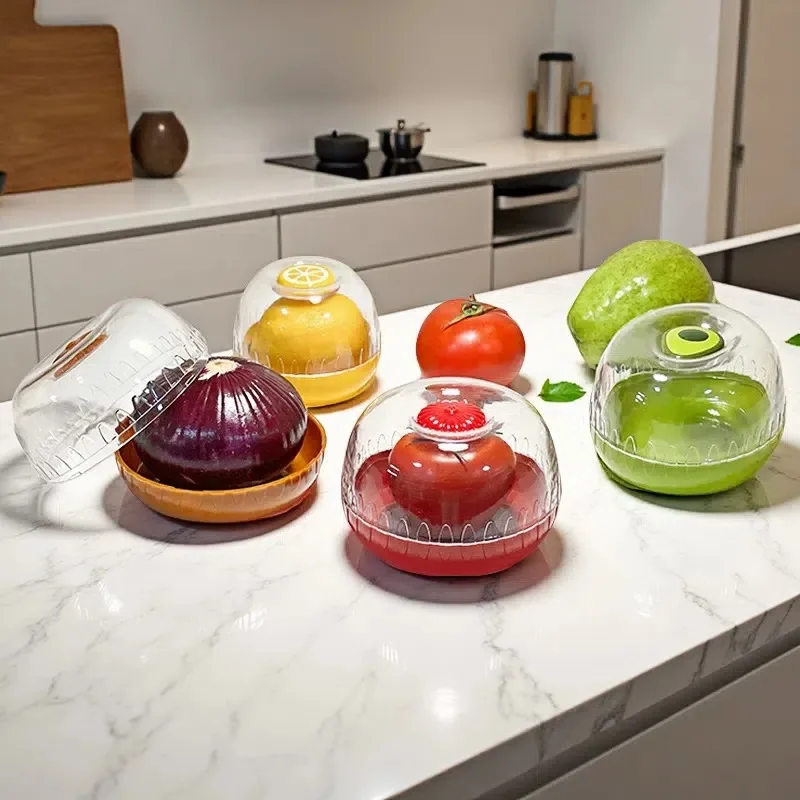 Fruit Preservation Box Refrigerator Sealed Storage Container Plastic for Avocado Lemon Onion Tomato Vegetable Fruit Preservation