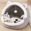 Pet Tent Cave Bed for Cats Small Dogs Self-Warming Cat Tent Bed Cat Hut Comfortable Pet Sleeping Bed Foldable Removable Washable