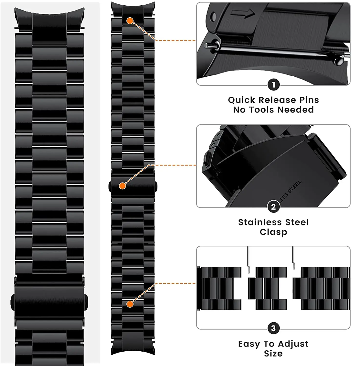 Premium Metal Strap with Curved Interface