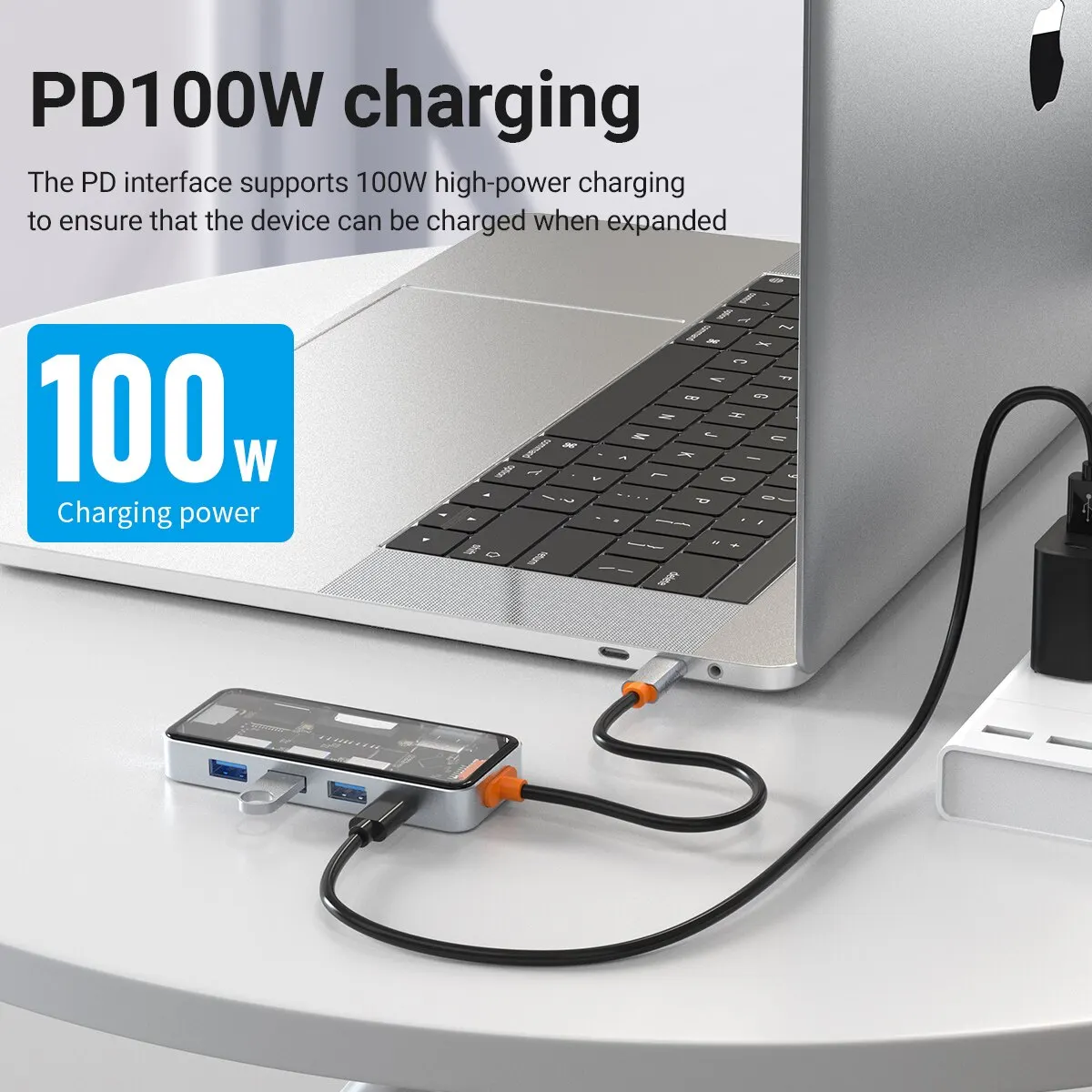 Type C Docking Station 8-in-1 USB C Hub with 4K HDMI 100W PD etc. for Phone Laptops