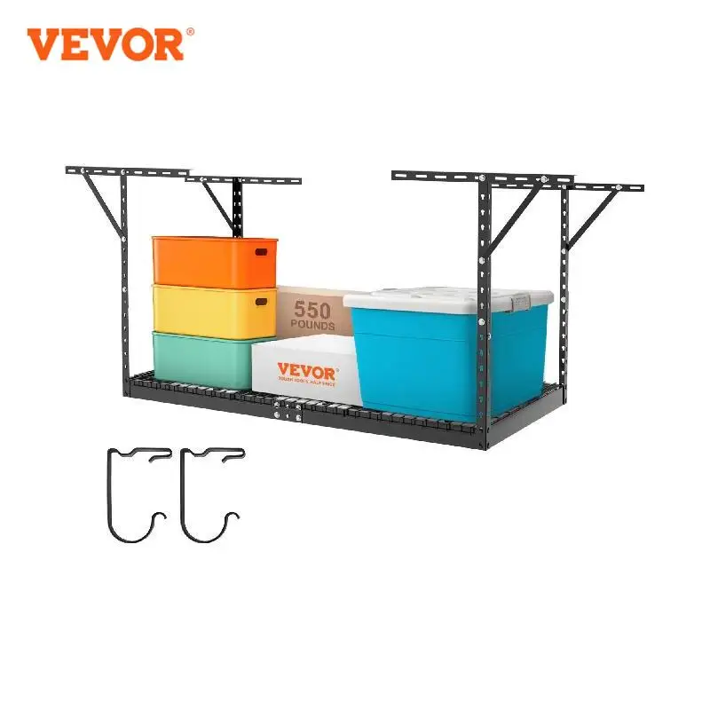 

VEVOR 550/600 lbs Capacity Overhead Garage Storage Rack 22-40" Heavy Duty Adjustable Cold Rolled Steel Racks for Garage Storage