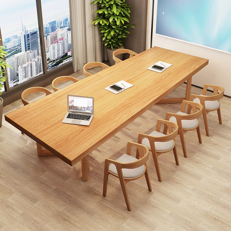 Wooden Square Conference Table Meeting Simple Coffee Modern Office Desk Computer Standing Konferenztisch Office Furniture CM50HY coffee modern conference table wooden large simple luxury office desk computer square escritorio oficina office furniture cm50hy