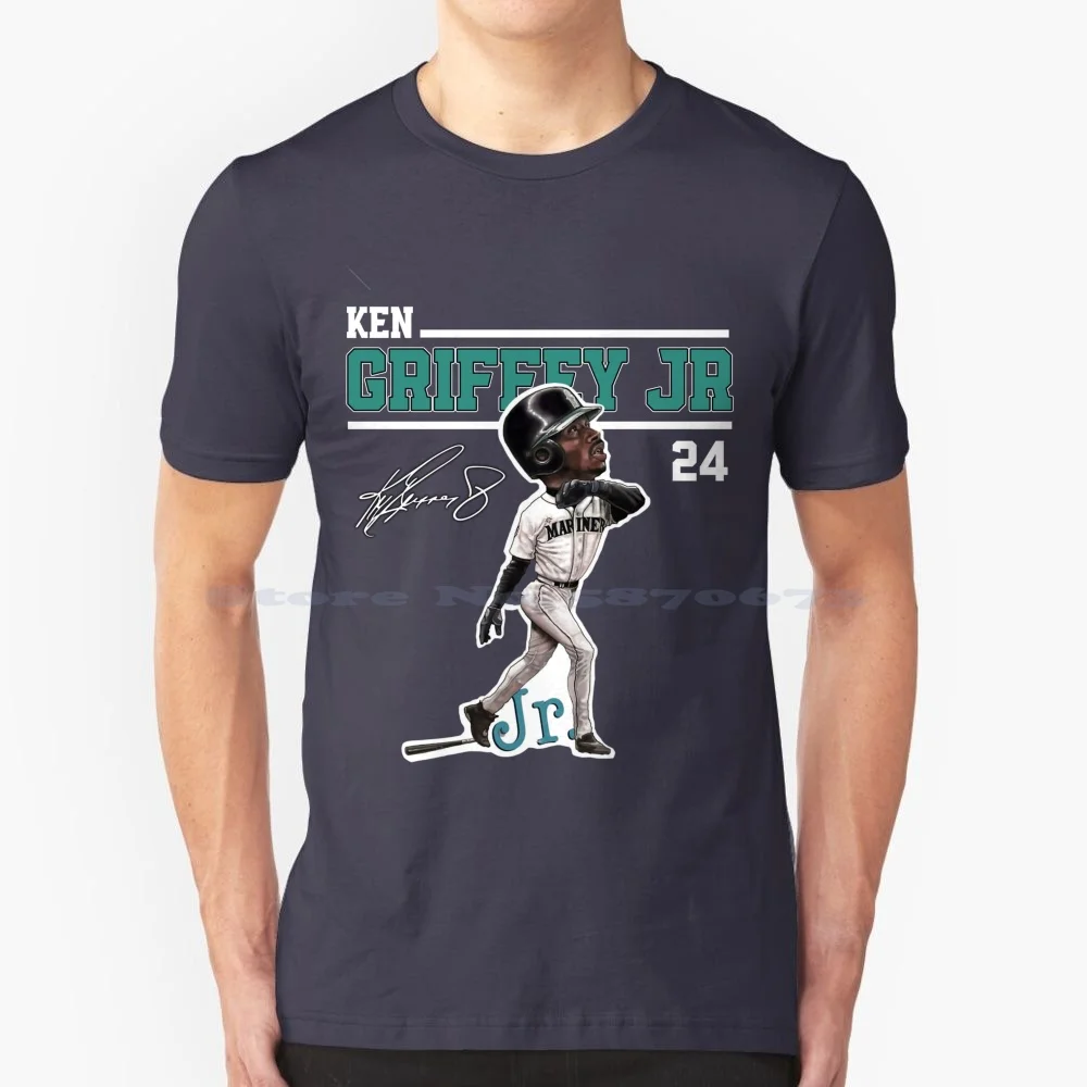 

Винтажная футболка в стиле ретро с принтом Ken Griffey Jr The Kid Seattle бейсбольная Легенда Подпись 80-х 90-х ботинки в стиле рэп футболка из 100% хлопка Кен