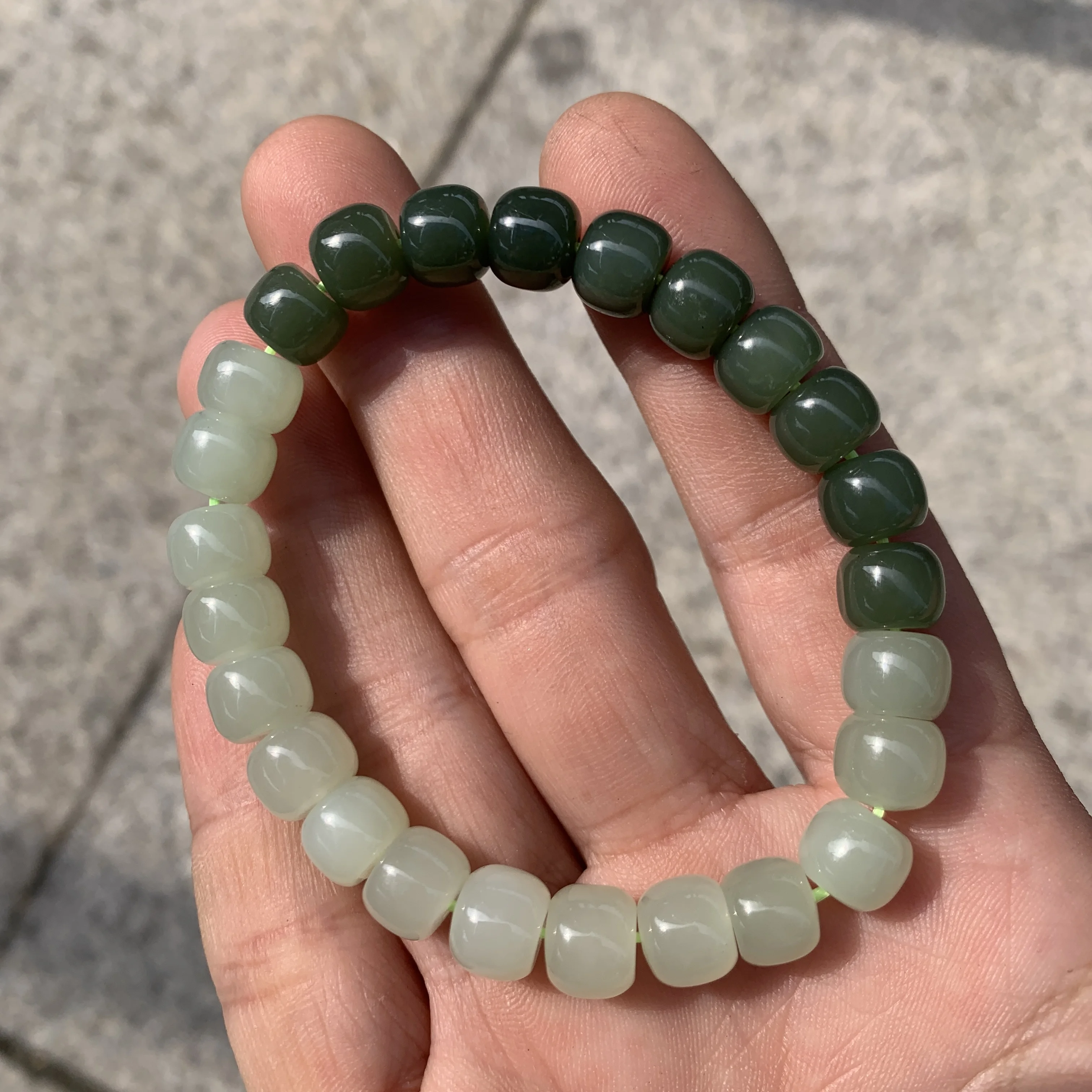 

Natural Jade Stretch Bracelet For girls gift jadeite crystal bracelet 1pc