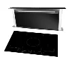 Stylish kitchen Downdraft range Hood with induction hob combination 1