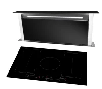 Stylish kitchen Downdraft range Hood with induction hob combination 1