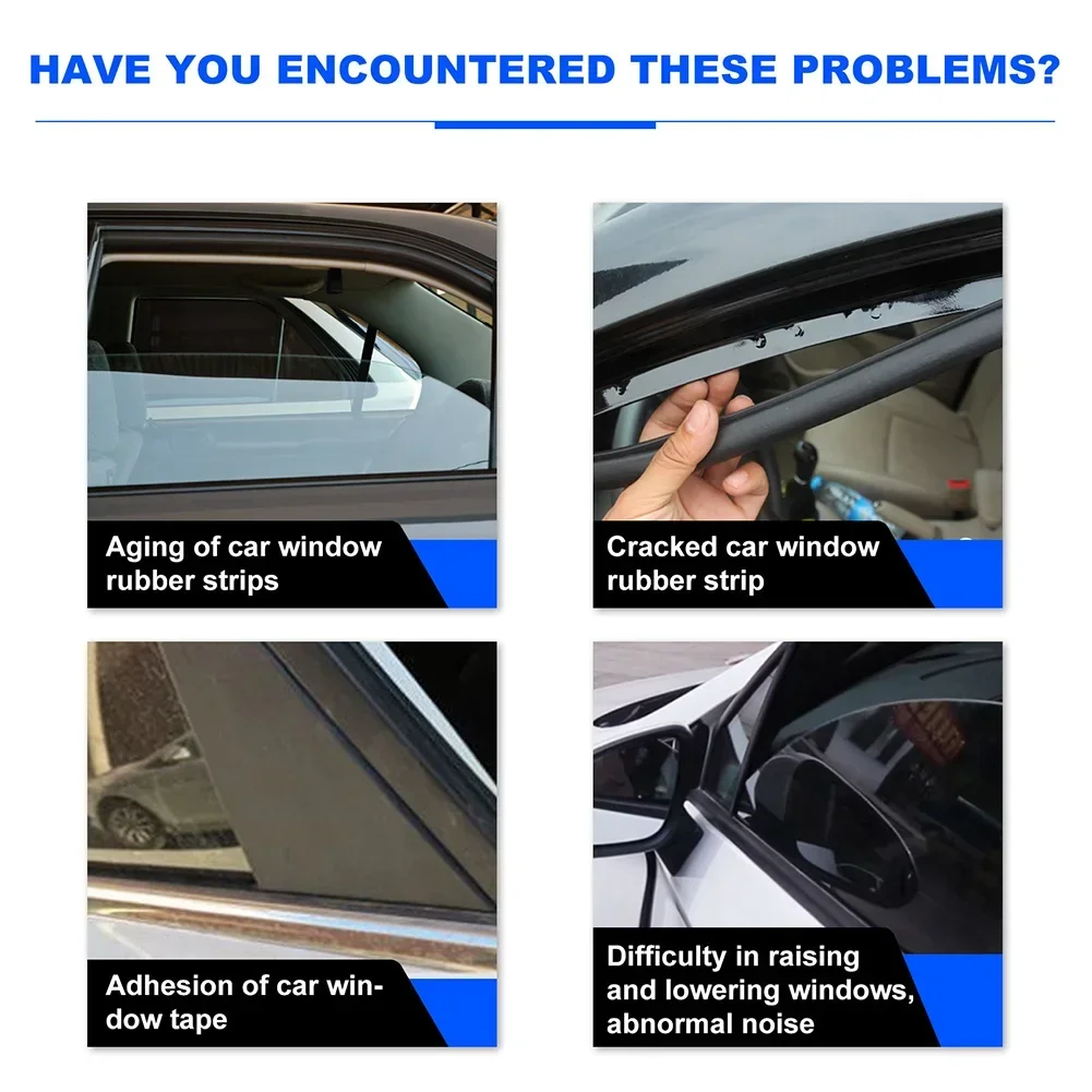 Car Lubricant 60ml Car Lubricant Window Door Rubber Strip Softening Spray Anti-rust Eliminates Noise Maintenance Window Lubricant Agent