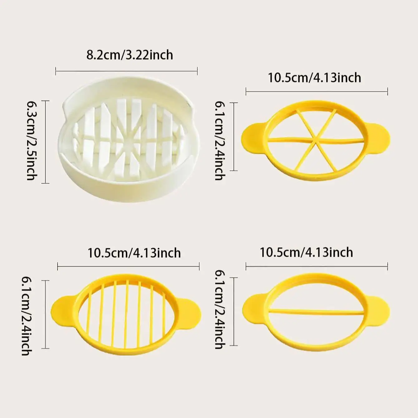 1pc 3 In 1 Egg Slicer, Multi-functional Egg Cutter, Kitchen Creative Tools