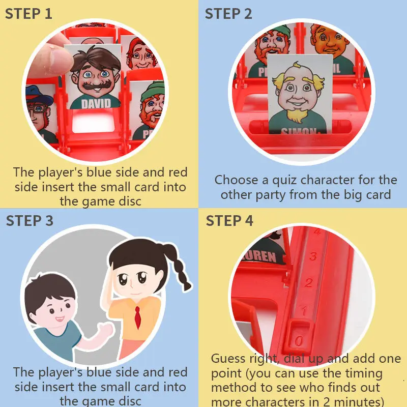 Guess Who I Am Board Game Toy Logical Reasoning Children's Parent-child Friend Interaction Game Puzzle Toys for Boy Girl Gifts 4