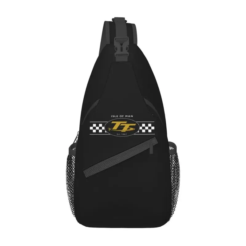 

Isle Of Man TT Racing Sling Crossbody Chest Bag Men Cool Motobike Racer Shoulder Backpack for Camping Biking