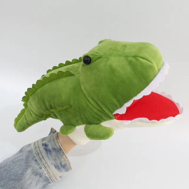 Crocodile hand puppet plush doll baby early education soothing toy mouth can move crocodile doll 1