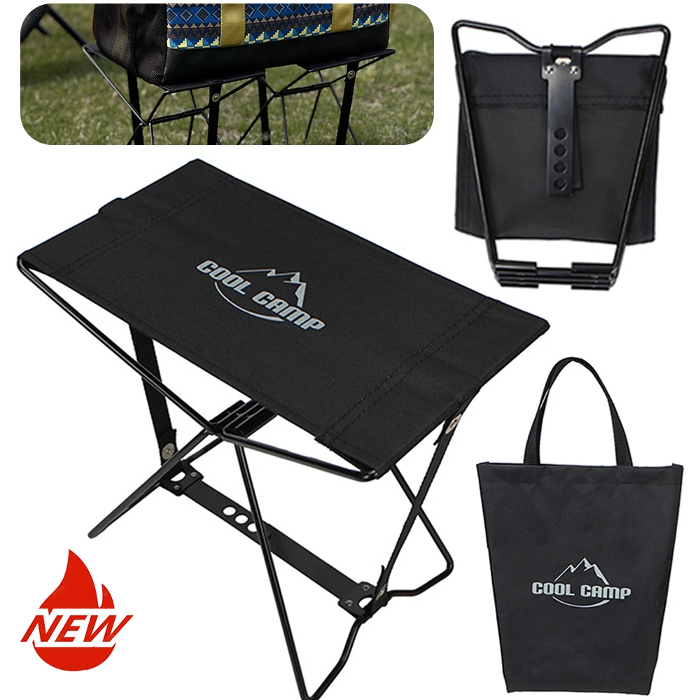Outdoor Portable Folding Stool Oxford Cloth Camping Stool Hold Up To 100KG Portable Outdoor Mini Stool for Hiking Fishing BBQ