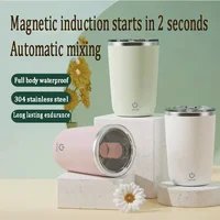 Magnetic Automatic Mixing Cup, 304 Stainless Steel Rechargeable Portable Coffee Cup, Automatic Mixing Stainless Steel Cup 2