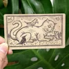 10.3*6cm Mildred Payne's Oracle of Black Enchantment 52 Pcs Black Line Imagery Woodblock Style Cards 3