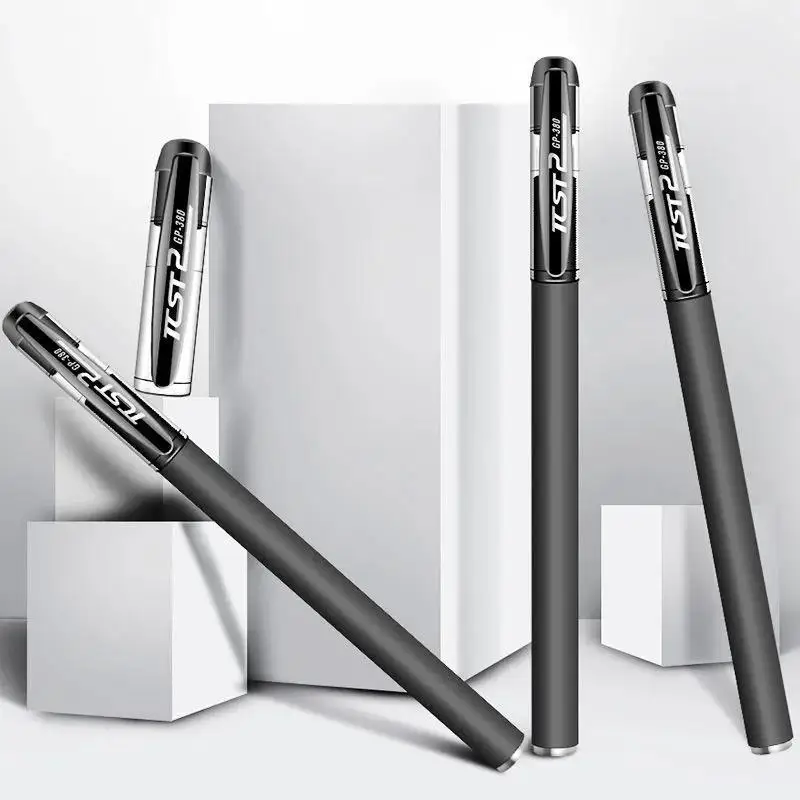 5/12/20pcs 볼펜 + 리필 세트 블랙 블루 레드 잉크 젤 펜 총알 팁 0.5mm 학교 및 사무용품 편지지