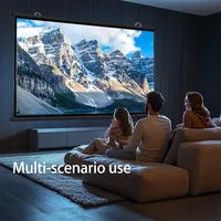 60-inch 16:9 foldable anti-wrinkle washable white projector-mounted screen for indoor and outdoor use, suitable for home theater - Image 5
