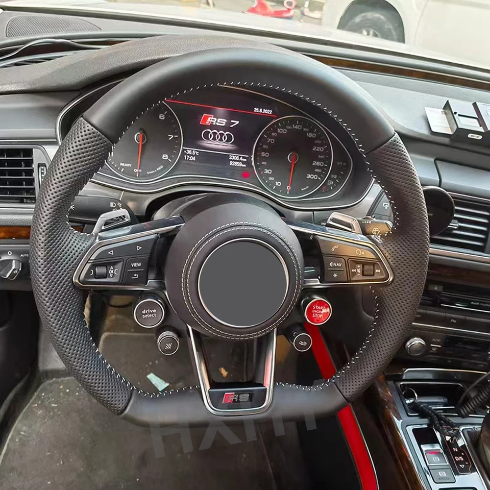 アウディ用レザーステアリングホイール,a3 a4l a5 a6l a7 q2 q3 s4 s5