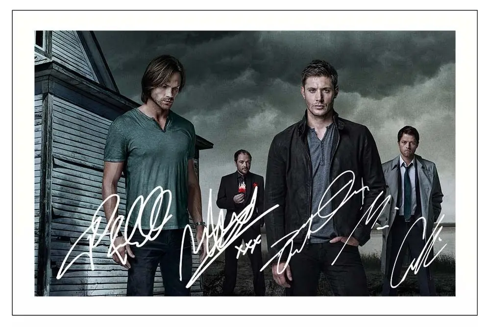 

SUPERNATURAL Signed Art Film Print Silk Poster Home Wall Decor
