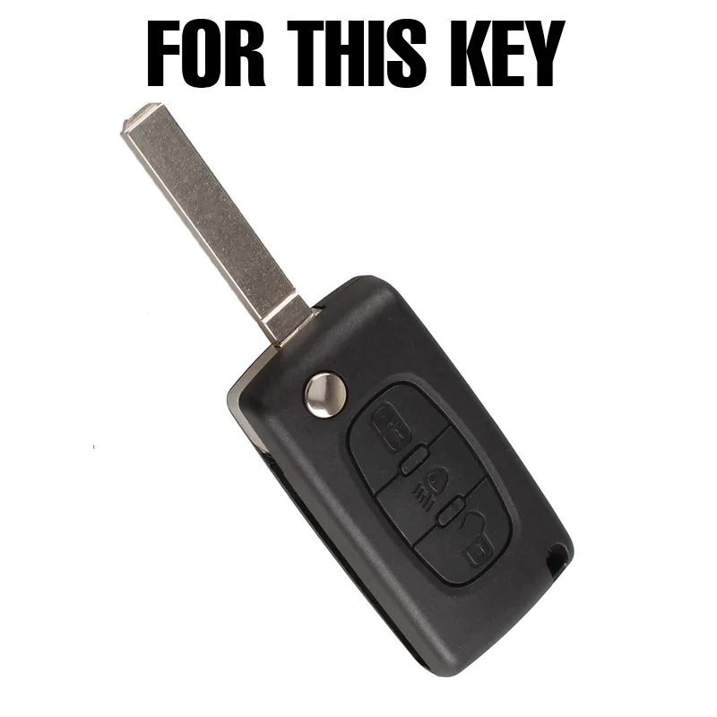 3 Button Silicone Car Remote Key Fob Shell Cover Case For Citroen C4 C5 C6 Picasso For Peugeot 207 307 308 607 CC CW key case key case cover car key shell