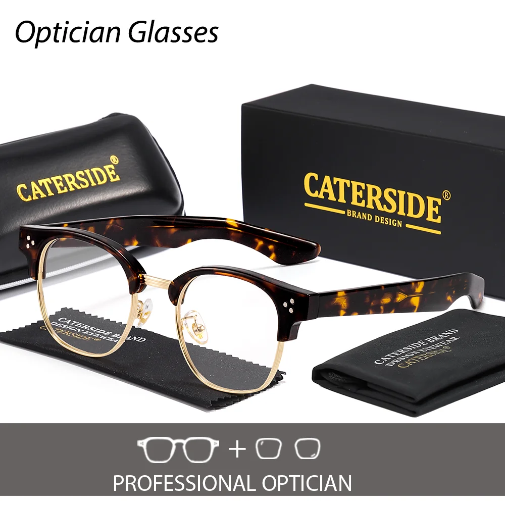 CATERSIDE Unisex-Optikbrille, maßgeschneiderte runde Gläser mit Brechungsindex 1,56, verschreibungspflichtige Brillen, klassische modische Lesebrille – Detail 15